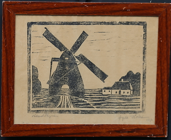 AGDA HOLST. Woodcut, hand print, signed and dated 1917. Art ...