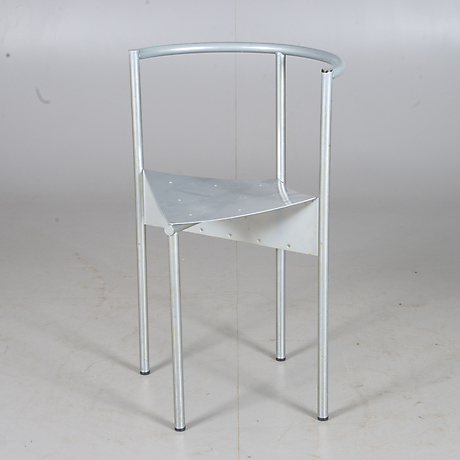 STOL, gråmålad metall, modern design. Möbler - Fåtöljer & Stolar ...
