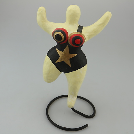 Sculpture homage to Niki de Saint Phalle Nana style balance
