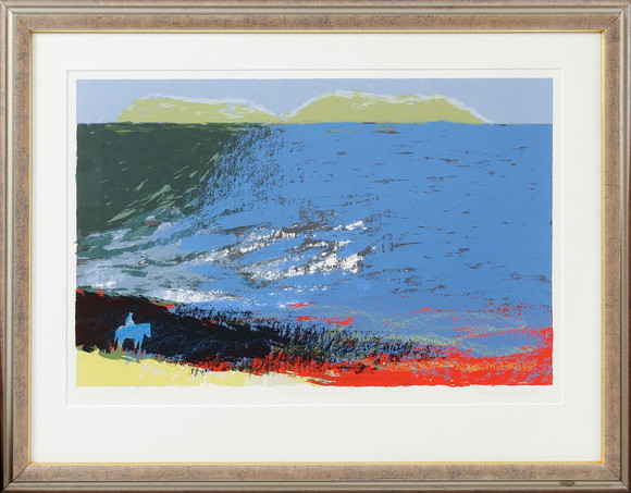 JON REYKDAL. Mountain landscape, color lithograph, signed and numbered ...