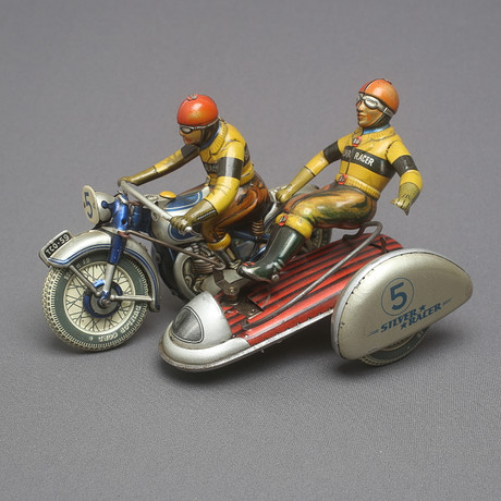 Moto Mécanique Ancienne TIPPCO TCO 59 En Tôle - Jouet Vintage