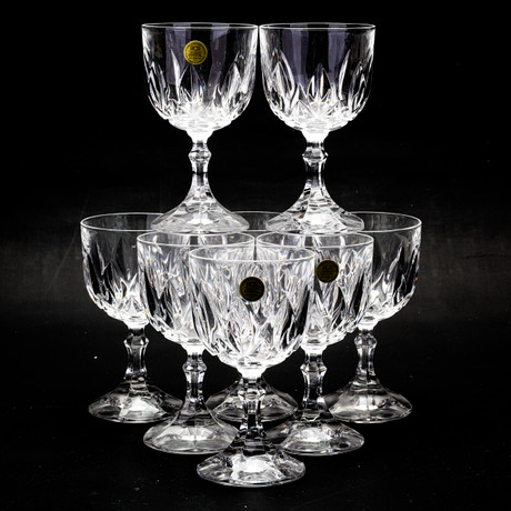 Tableware at Södermanlands Auktionsverk Auctionet Skruf vinglas kristall etsad dekor | Vinglas, Dekor, Kristaller