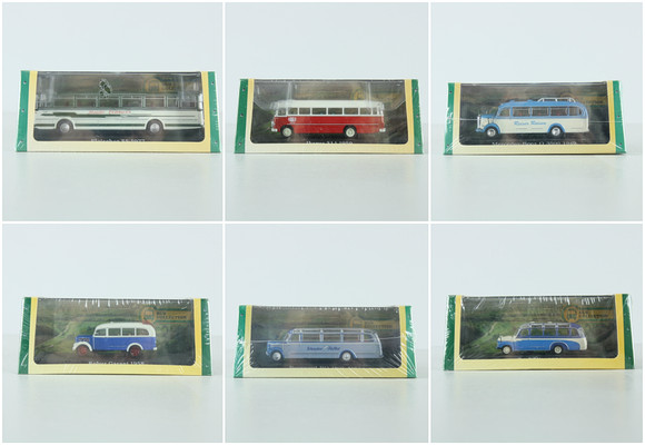 Lot De 8 Bus Miniatures Atlas - échelle 1/72 - Collection