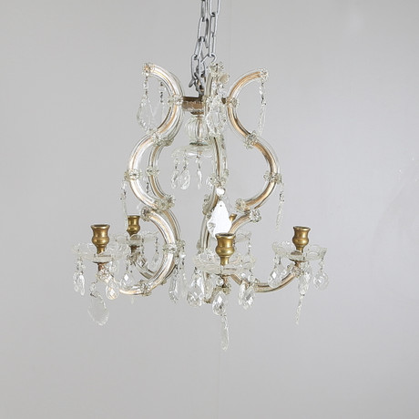 LJUSKRONA, glas/metall, Veneziansk stil, 1900-tal. Belysning & Lampor ...