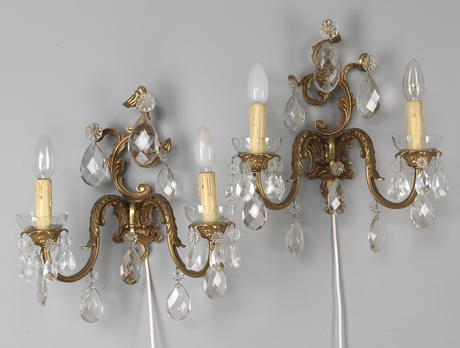 LAMPETTER 1 par, rokokostil, 1900-tal.