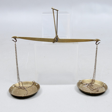 BALANCING SCALE, brass, 20th century. Miscellaneous - Miscellaneous ...