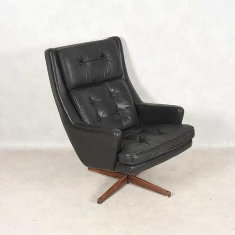 SNURRFÅTÖLJ, skinn, 1960 tal. Möbler Fåtöljer & Stolar SNURRFÅTÖLJ, 195060 tal. Möbler Fåtöljer & Stolar Auctionet