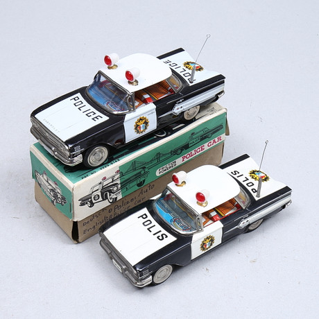 Jouet Voiture De Police ICHIKO En Tôle - Corée - Excellent état
