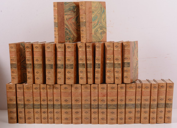AUGUST STRINDBERG. Collected Writings. 1-55 in 34 half-French bands ...