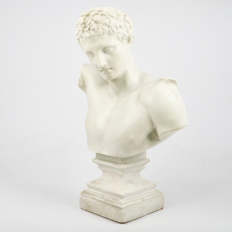 BUST, "Hermes", stone mass, 20th century. Art - Sculptures & Bronzes