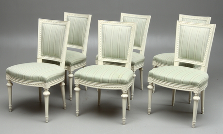 STOLAR, 6 st, gustaviansk stil, 1900-tal.