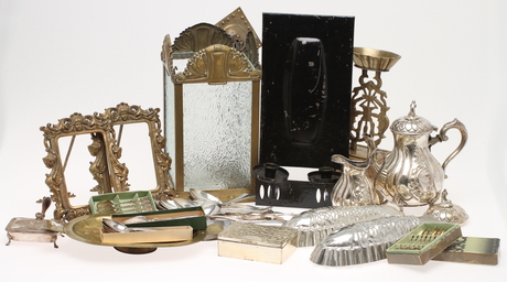 PARTI DIVERSE, nysilver, mässing mm, 1900-tal.