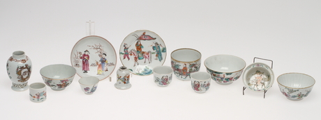 PARTI PORSLIN, 13 delar, Kina, 171800-tal.