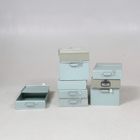 BANK COMPARTMENT DRAWERS, 9 pcs. Furniture - Other - Auctionet