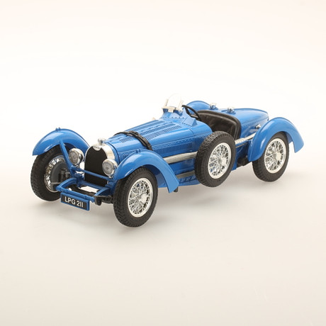 Bugatti Type 59 1934 – Burago 1/18, Acier, Bleue, Occasion (sans Rétro)