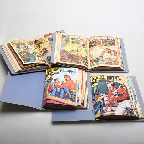 COMIC BINDERS, 4 pcs., Illustrated Classics, 1900s. Books, Maps ...