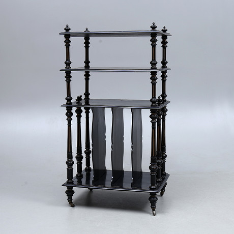 TABLE, with shelf and stand, casters, end of the 19th century ...