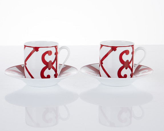 Verre à Vin Hermès Guadalquivir - Lot De 2 - Rouge - Occasion En Excellent état
