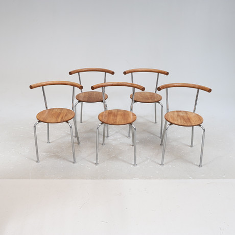 JERRY HELLSTRÖM. chairs, 5 pcs., 