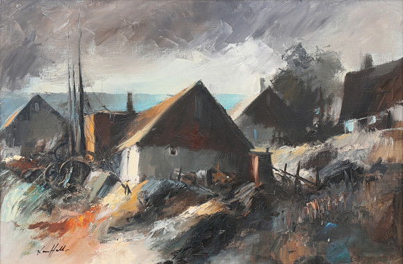 LARS HALL. Oil on canvas, signed. Art - Paintings - Auctionet