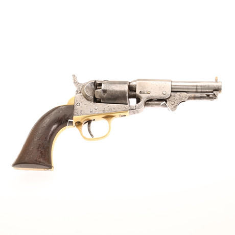 BLOCK REVOLVER, Colt pocket model 1849 with round barrel, USA. Weapons ...