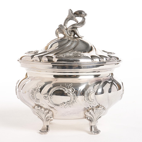 SUGAR BOX, silver, rococo style, GAB 1966. Silver & Metals - Silver ...