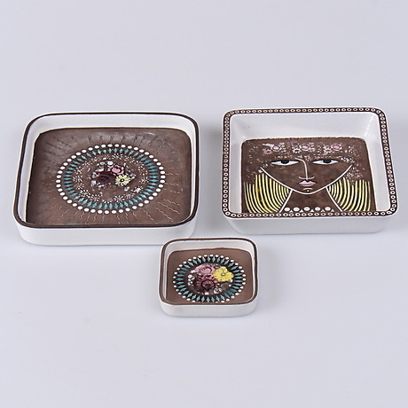 FAT, 3 st. keramik, Mari Simulson, Uppsala Ekeby. Keramik & Porslin ...