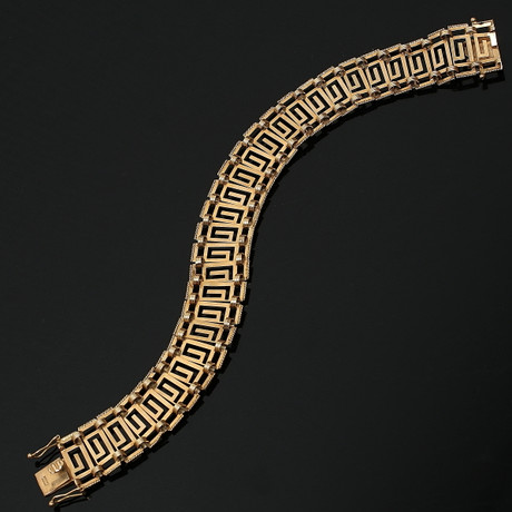 ARMBAND, 18K guld, meander bård, 1900-tal. Smycken & Ädelstenar ...