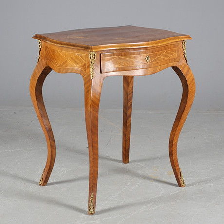 TABLE, Rococo style, marquetry inlay, 20th century. Furniture - Tables ...