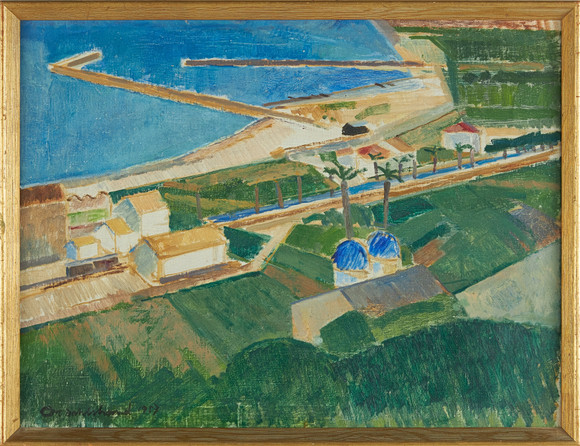 GUNNAR DAHLSTRAND. Coastal landscape, oil on canvas, signed and dated ...