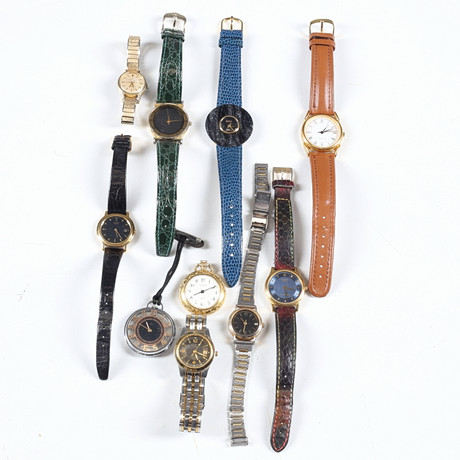 10 pcs, including Omega, Seiko, mm 