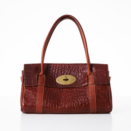 mulberry bayswater brown croc