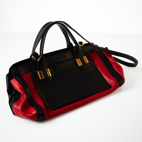red black bag