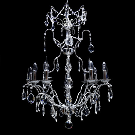 LAMPARA, para 8 puntos de luz, estilo rococó, fabricación moderna ...