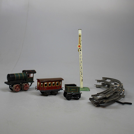 Locomotive Mécanique En Tôle BING O Germany – 1925, 34cm (À Réviser, état De Jeu)