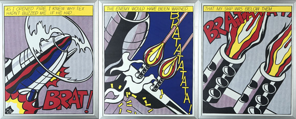 Póster Roy Lichtenstein ‘El Enemigo Habría Sido Advertido (panel 2)’ – 25x20 Cm – Arte Pop Moderno
