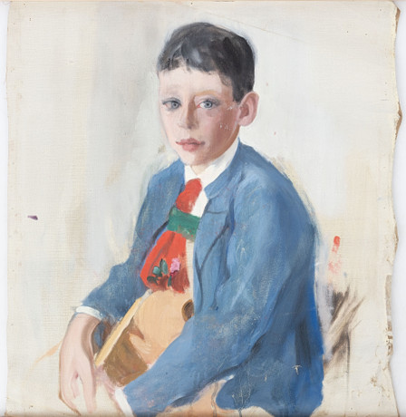 ingrid-ruin-1881-1956-poika-ljy-kankaalle-taide-maalaus-auctionet