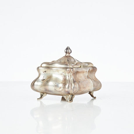 SUGAR BOX, silver, 1900s, rococo style, Swedish import stamps. Silver ...