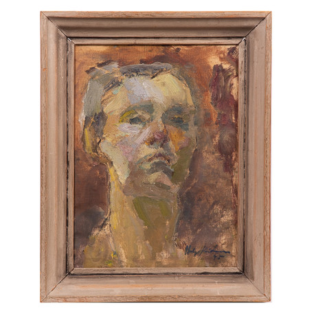 UNIDENTIFIED ARTIST, Portrait, oil on canvas, signed and dated 45. Art ...