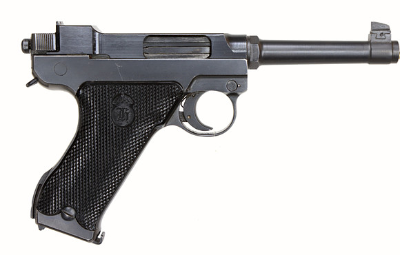 PISTOL, Halvautomatisk, fabrikat Husqvarna, modell 40, kaliber 9X19, tillv.nr H161, se-nr begagnad.