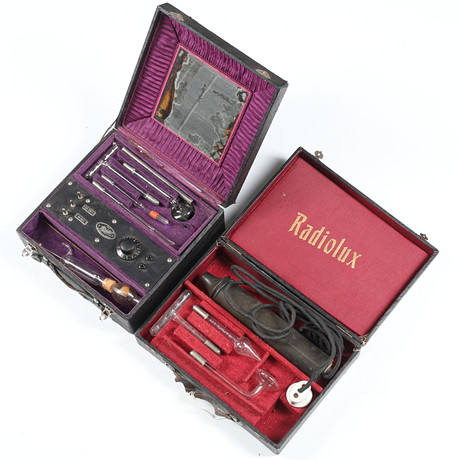 HIGH FREQUENCY DEVICES, 2 pieces, (electrotherapy), Haider and Radiolux ...