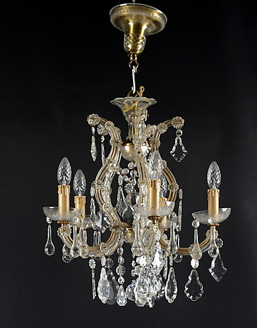 LJUSKRONA, med 8 st ljuspunkter, "Maria Theresia"-stil, 1900-tal ...