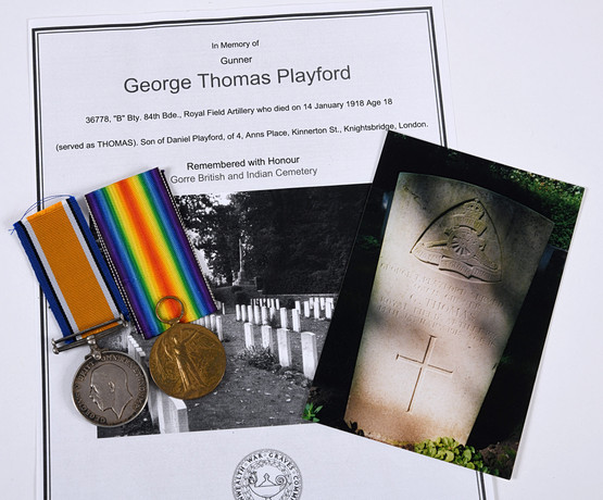 A FIRST WORLD WAR CASUALTY PAIR TO A BOY SOLDIER WHO ATTESTED FOR ...