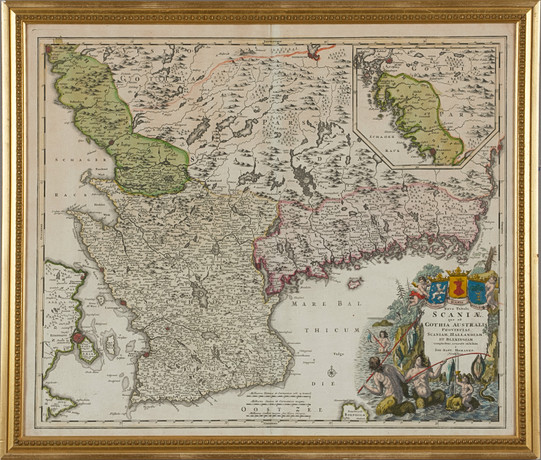 MAP, Scaniae quae est Gothia Australisn provincias Scaniam, Hallandiam ...