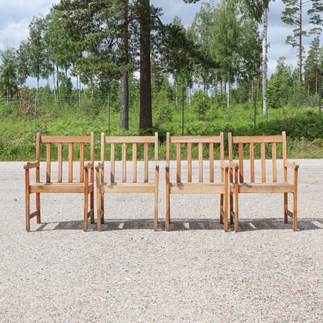 GARDEN CHAIRS, with frame, 4 pcs, Jutlandia FSC, teak. Furniture