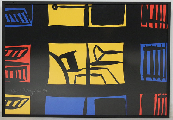 TOM SLAUGHTER. 'New York Night', Farbserigraphie, 1992, signiert, Ed ...