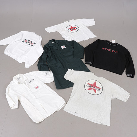 CALTEX, overall, skjortor, tröjor, 1970-tal. Mattor & Textil - Textil ...