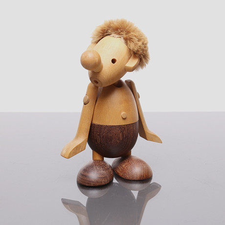 HANS BØLLING. Sculpture, troll, wood, Denmark. Art - Sculptures