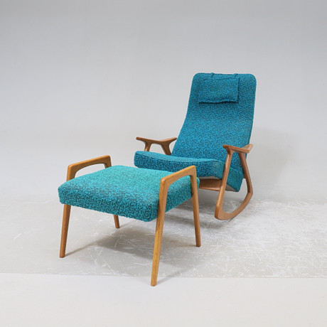 INGE ANDERSSON. rocking chair with footstool, 