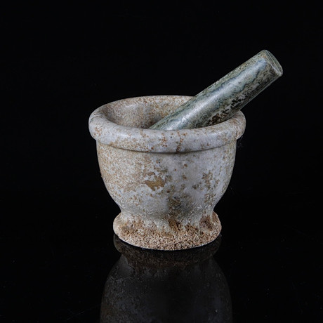 MORTLE WITH SHOCK, marble, 20th century. Miscellaneous - Miscellaneous